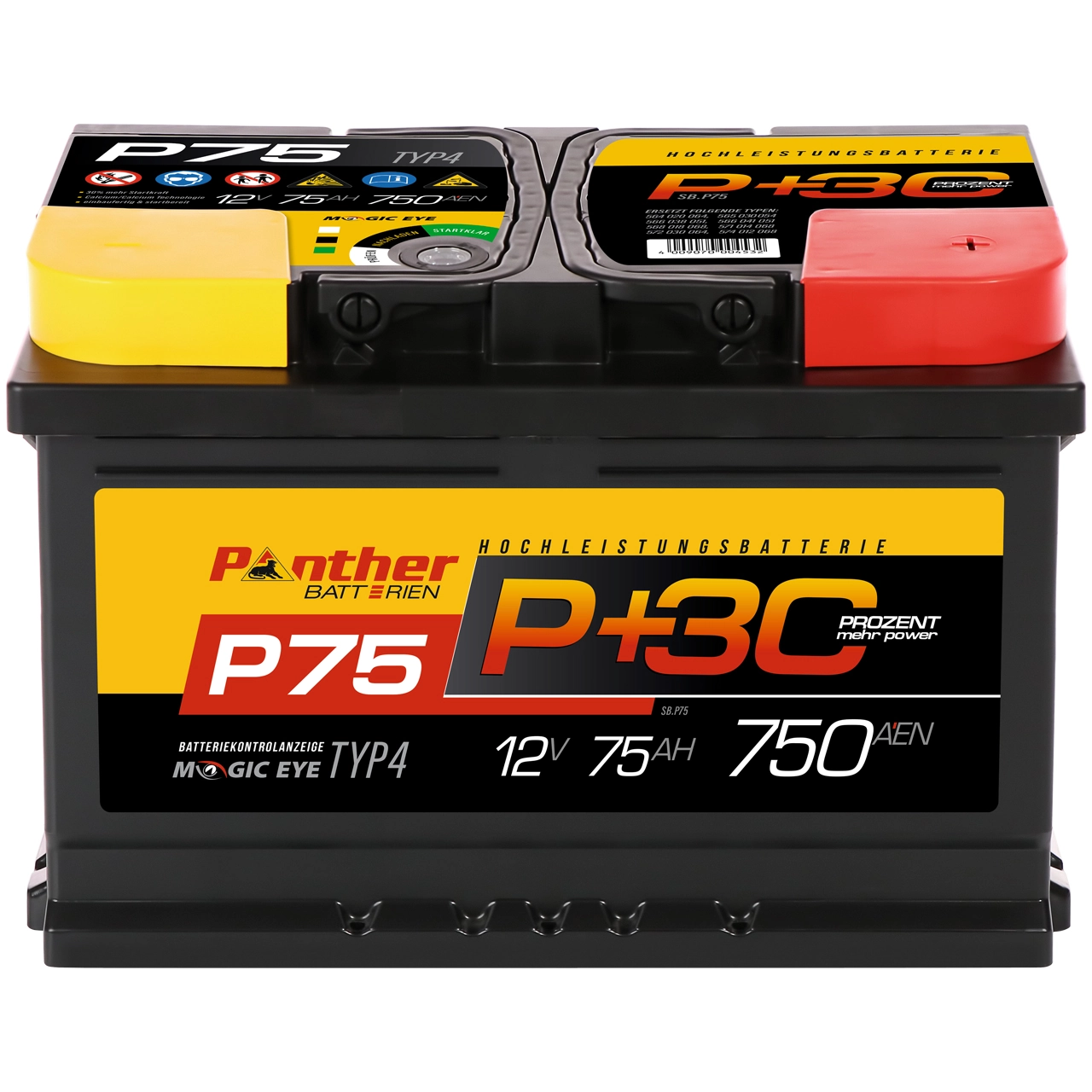 PANTHER-BATTERIEN Indító akkumulátor - SB.P75 - TothCarparts