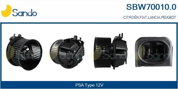SANDO Utastér-ventilátor - SBW70010.0 - TothCarparts