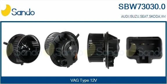 SANDO Utastér-ventilátor - SBW73030.0 - TothCarparts