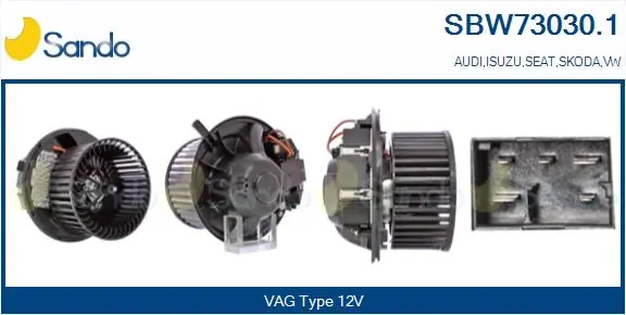 SANDO Utastér-ventilátor - SBW73030.1 - TothCarparts