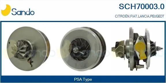 SANDO Törzscsoport, turbótöltő - SCH70003.0 - TothCarparts
