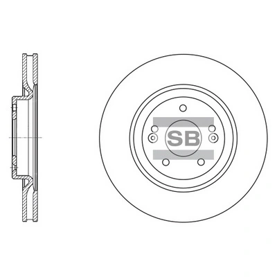 Hi-Q féktárcsa - SD1070 - TothCarparts