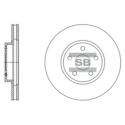 Hi-Q féktárcsa - SD4077 - TothCarparts