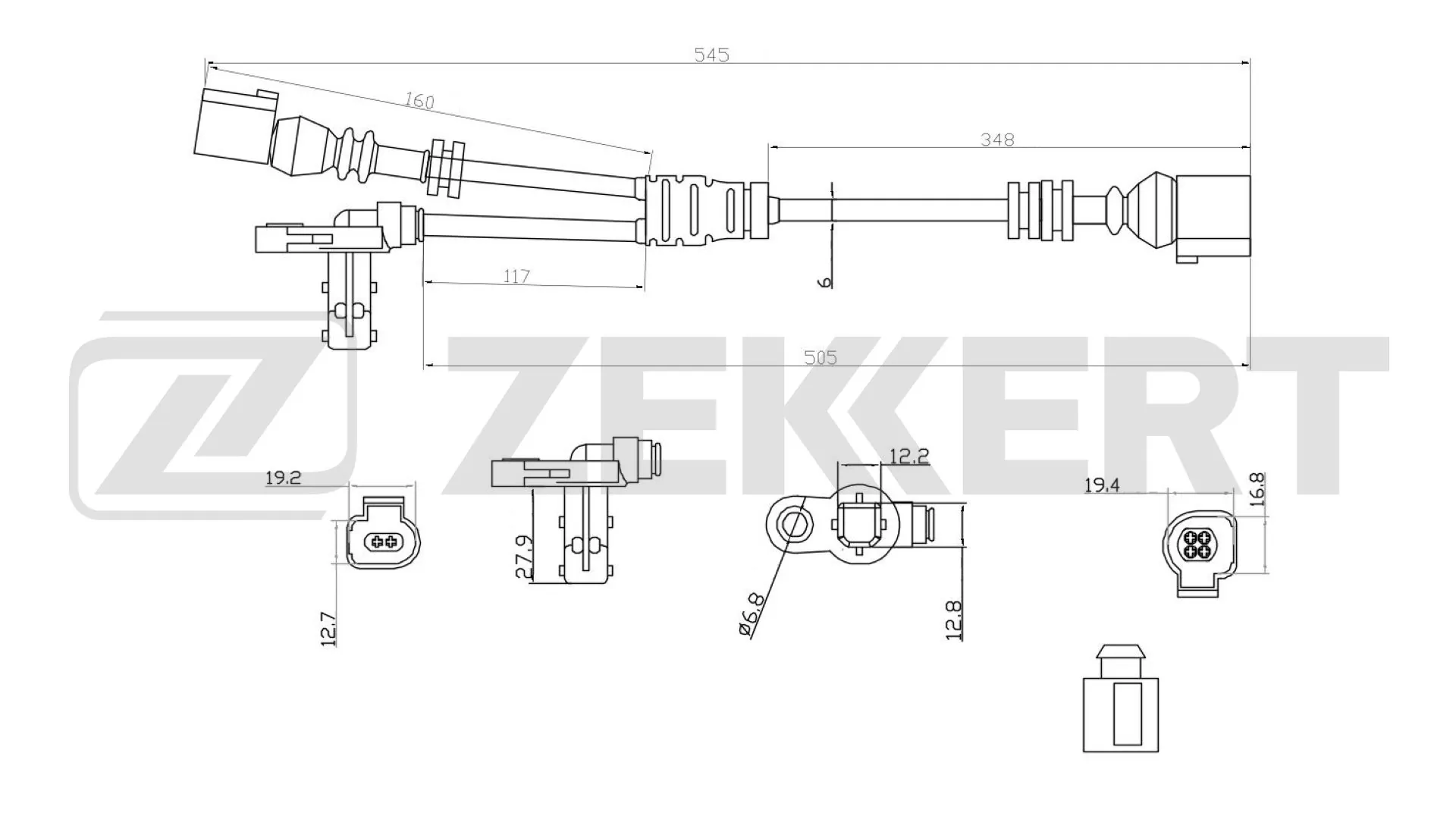 ZEKKERT érzékelő, kerékfordulatszám - SE-6063 - TothCarparts