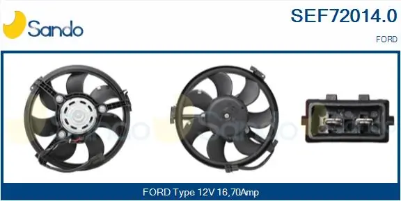 SANDO villanymotor, hűtőventilátor - SEF72014.0 - TothCarparts