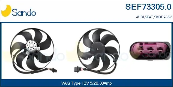 SANDO ventilátor, motorhűtés - SEF73305.0 - TothCarparts