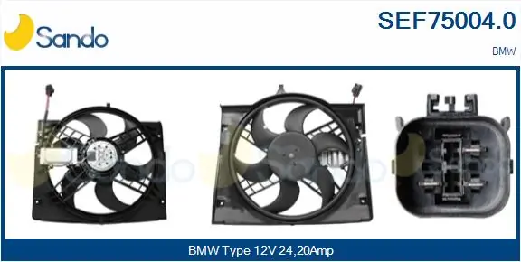 SANDO villanymotor, hűtőventilátor - SEF75004.0 - TothCarparts