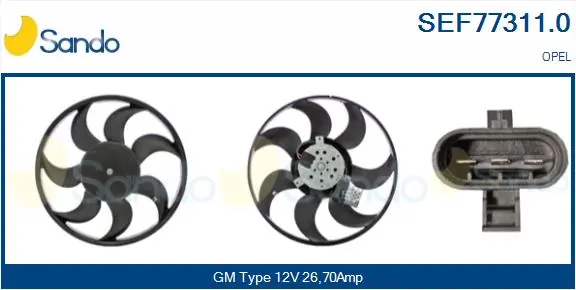 SANDO ventilátor, motorhűtés - SEF77311.0 - TothCarparts