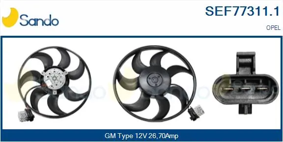 SANDO ventilátor, motorhűtés - SEF77311.1 - TothCarparts