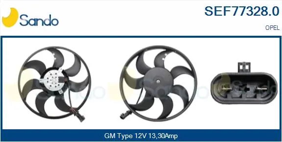 SANDO ventilátor, motorhűtés - SEF77328.0 - TothCarparts