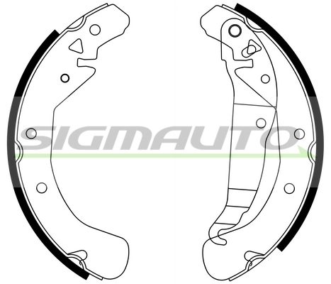 SIGMAUTO fékpofakészlet - SFA358 - TothCarparts