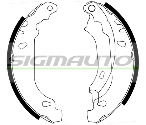SIGMAUTO fékpofakészlet - SFA386 - TothCarparts