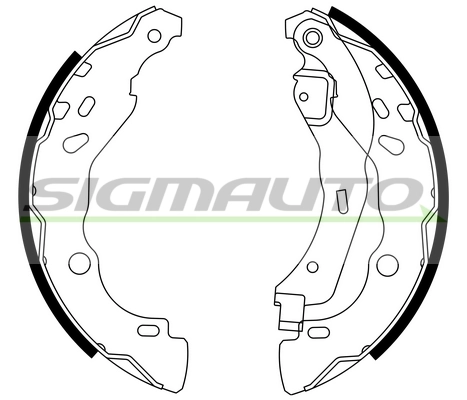 SIGMAUTO fékpofakészlet - SFA409 - TothCarparts
