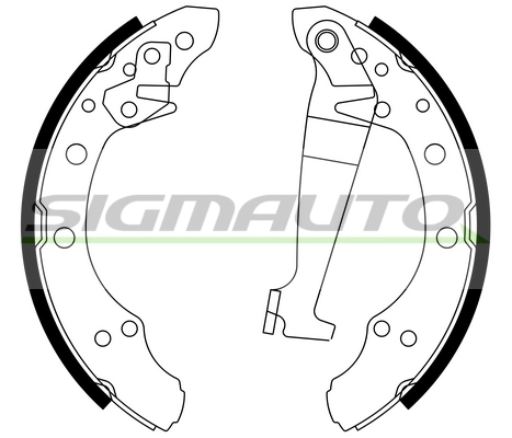 SIGMAUTO fékpofakészlet - SFA543 - TothCarparts