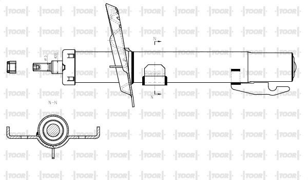 TOOR lengéscsillapító - SG10830 - TothCarparts