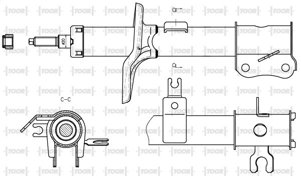 TOOR lengéscsillapító - SG11450 - TothCarparts