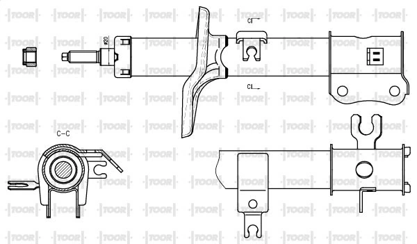 TOOR lengéscsillapító - SG11451 - TothCarparts