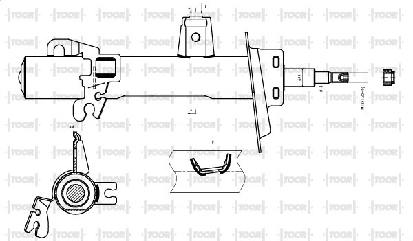 TOOR lengéscsillapító - SG11610 - TothCarparts