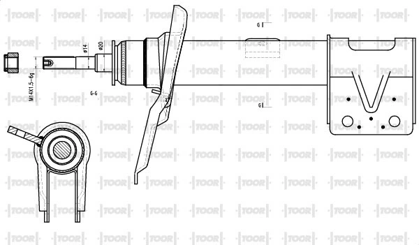TOOR lengéscsillapító - SG14770 - TothCarparts
