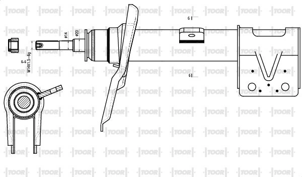 TOOR lengéscsillapító - SG14771 - TothCarparts