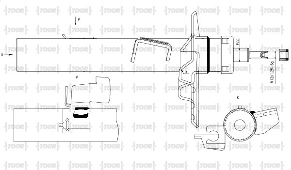 TOOR lengéscsillapító - SG15270 - TothCarparts
