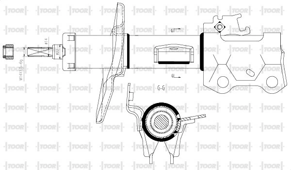TOOR lengéscsillapító - SG15840 - TothCarparts