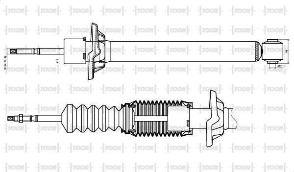 TOOR lengéscsillapító - SG50720 - TothCarparts