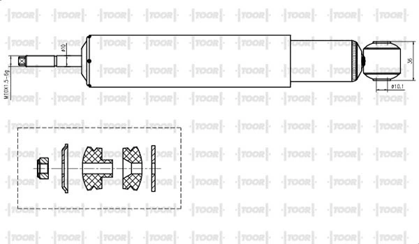 TOOR lengéscsillapító - SG50760 - TothCarparts