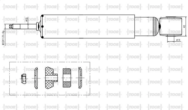 TOOR lengéscsillapító - SG58530 - TothCarparts