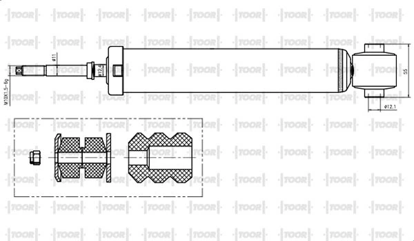 TOOR lengéscsillapító - SG58580 - TothCarparts