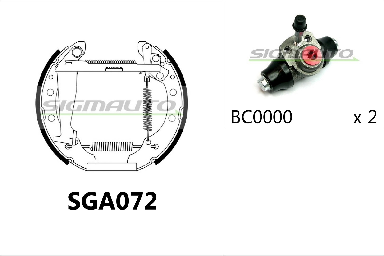 SIGMAUTO fékpofakészlet - SGA072 - TothCarparts