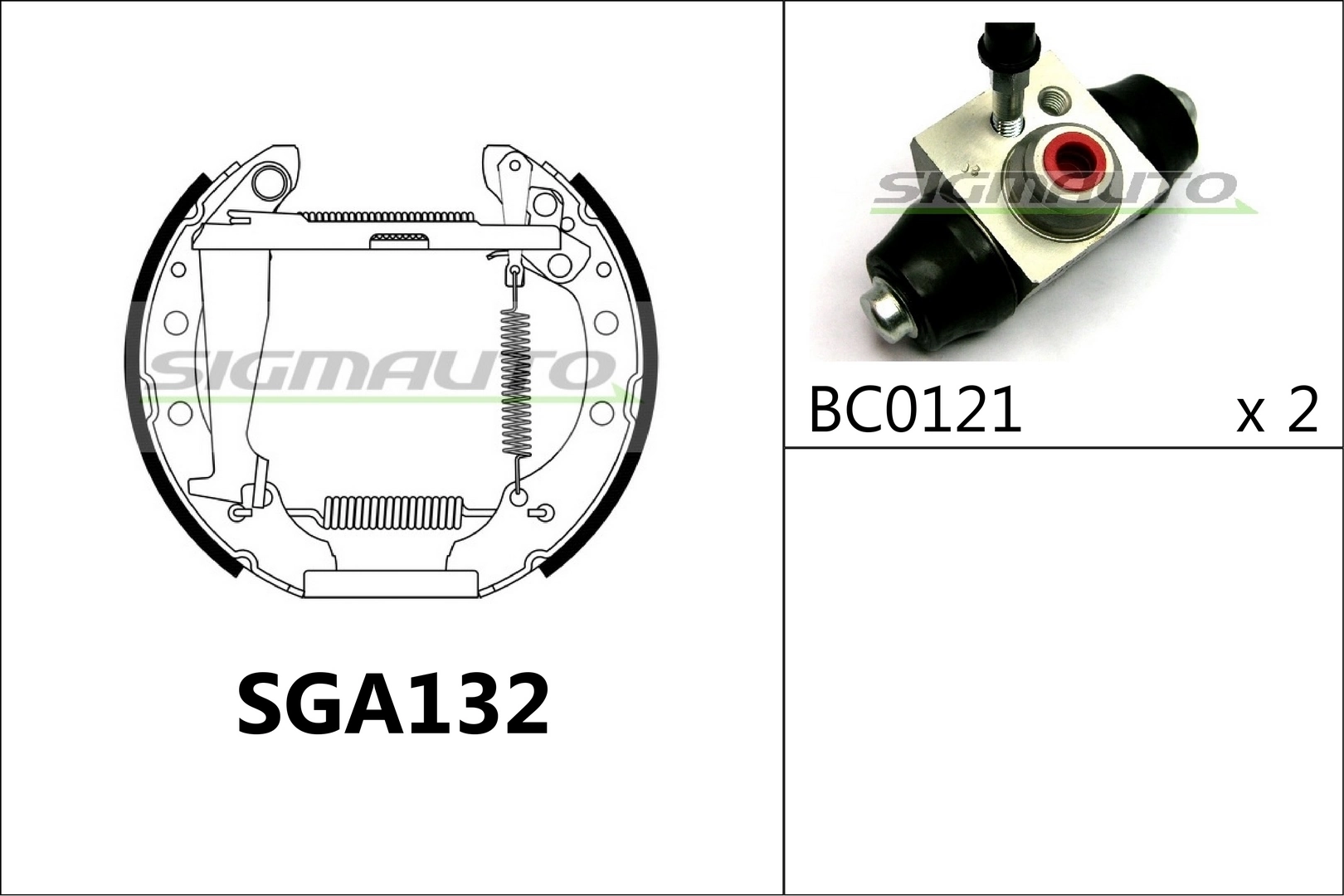 SIGMAUTO fékpofakészlet - SGA132 - TothCarparts