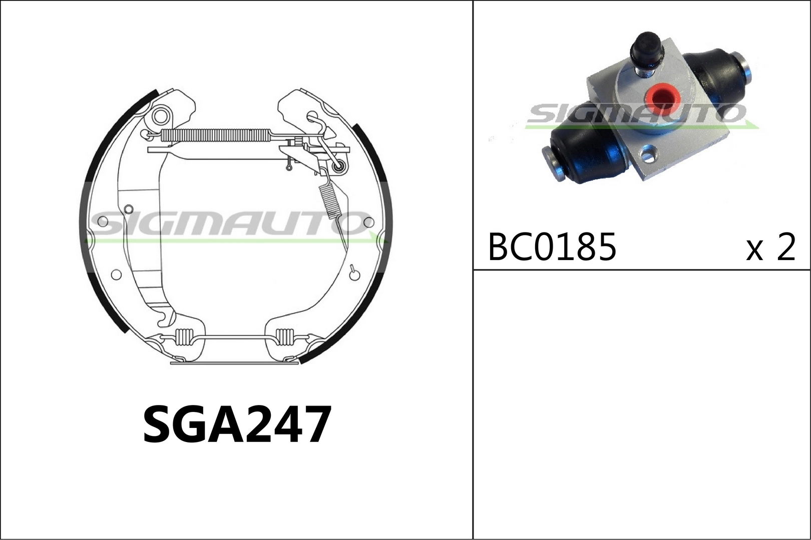 SIGMAUTO fékpofakészlet - SGA247 - TothCarparts