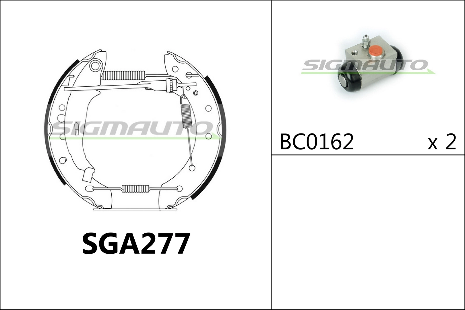 SIGMAUTO fékpofakészlet - SGA277 - TothCarparts
