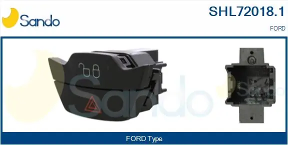 SANDO vészvillogó kapcsoló - SHL72018.1 - TothCarparts