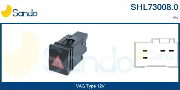 SANDO vészvillogó kapcsoló - SHL73008.0 - TothCarparts