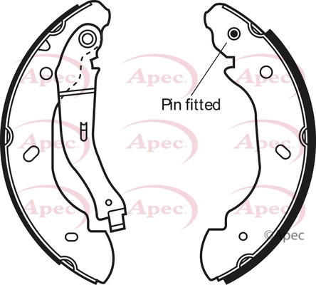 APEC fékpofakészlet - SHU637 - TothCarparts