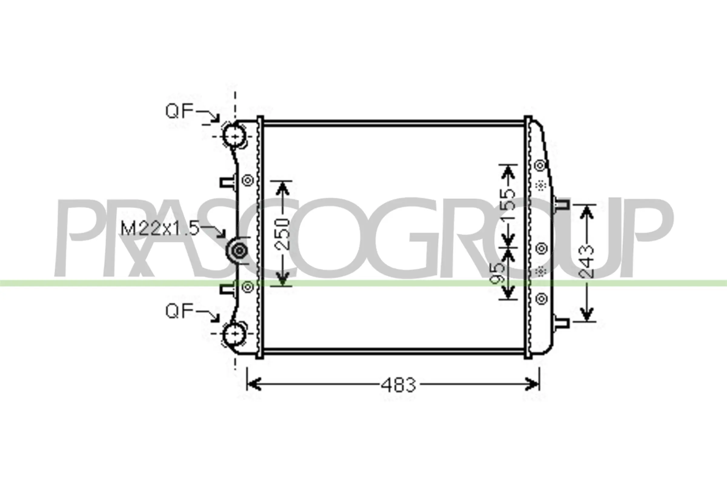 PRASCO hűtő, motorhűtés - SK320R001 - TothCarparts