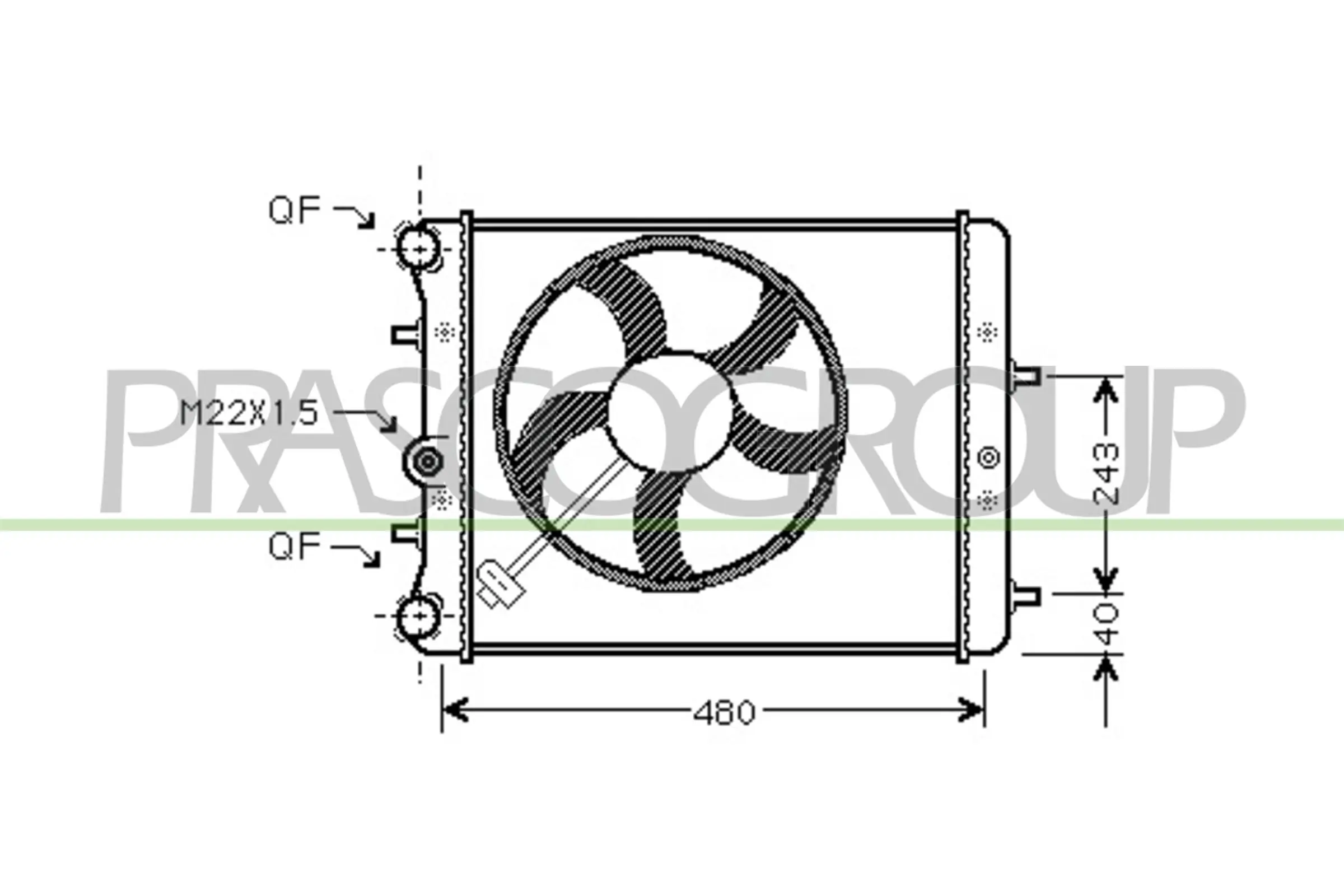 PRASCO hűtő, motorhűtés - SK320R005 - TothCarparts