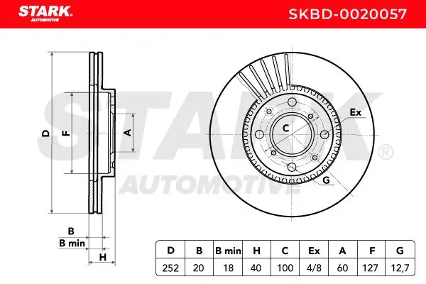 Stark féktárcsa - SKBD-0020057 - TothCarparts