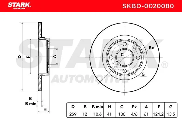 Stark féktárcsa - SKBD-0020080 - TothCarparts