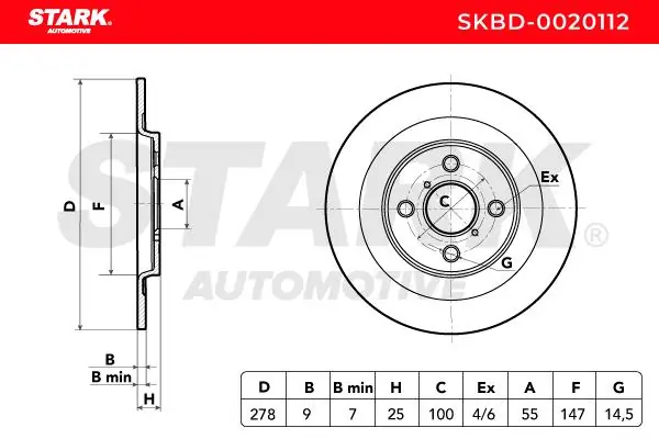 Stark féktárcsa - SKBD-0020112 - TothCarparts