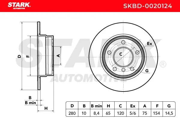 Stark féktárcsa - SKBD-0020124 - TothCarparts