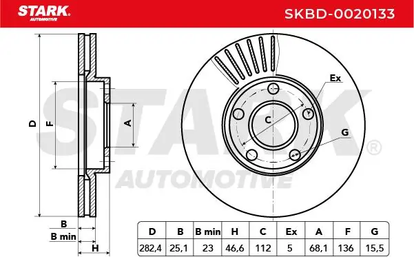 Stark féktárcsa - SKBD-0020133 - TothCarparts