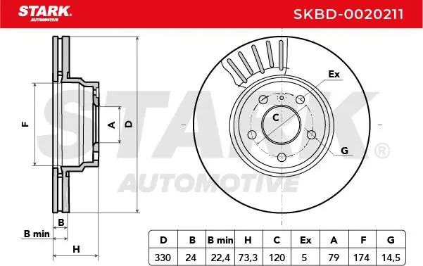 Stark féktárcsa - SKBD-0020211 - TothCarparts