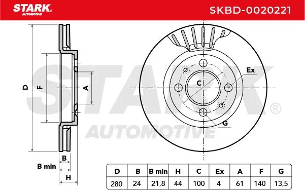 Stark féktárcsa - SKBD-0020221 - TothCarparts