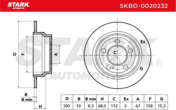 Stark féktárcsa - SKBD-0020232 - TothCarparts