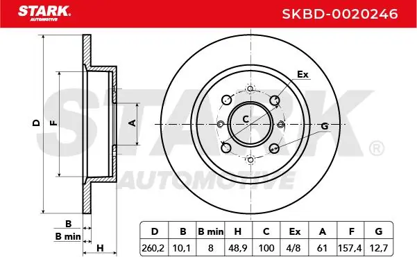 Stark féktárcsa - SKBD-0020246 - TothCarparts