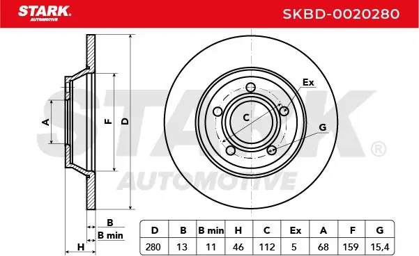 Stark féktárcsa - SKBD-0020280 - TothCarparts