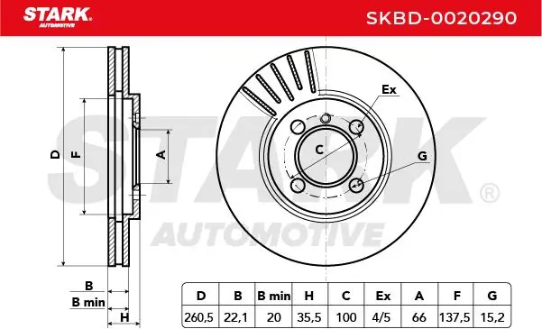 Stark féktárcsa - SKBD-0020290 - TothCarparts